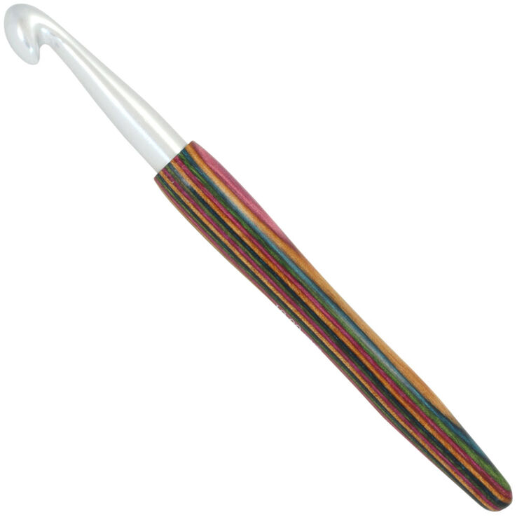 Wollhäkelnadel Alu mit Holzgriff Design-Holz Color St. 10,0 - von Lana Grossa