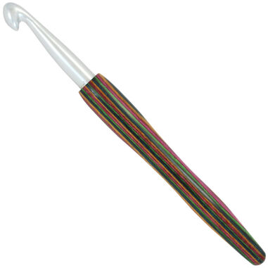 Lana Grossa Wollhäkelnadel Alu mit Holzgriff Design-Holz Color St. 9,0