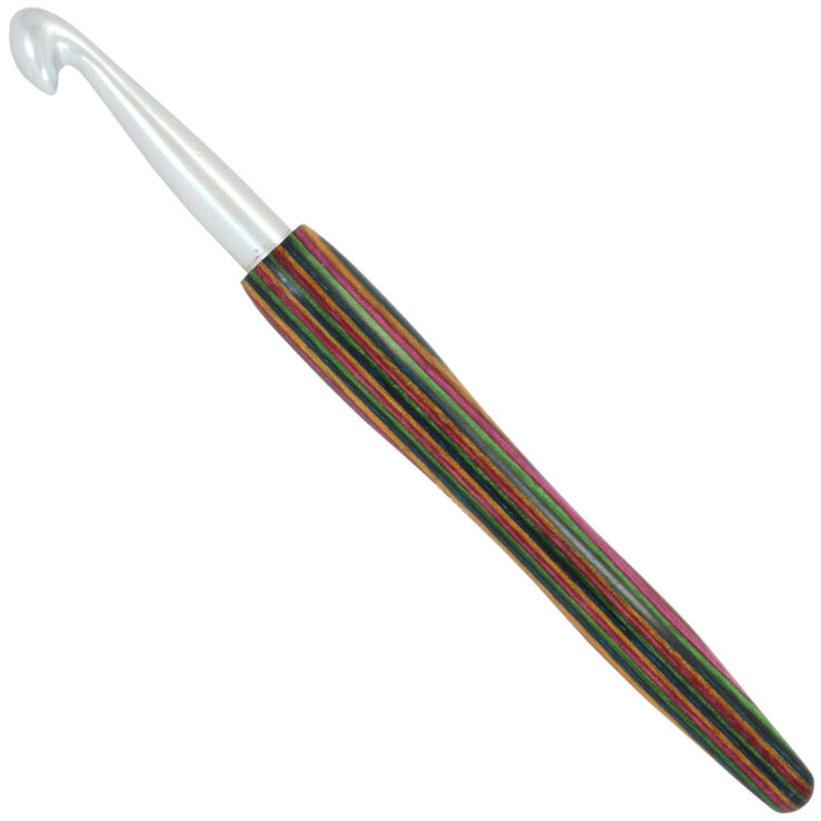 Wollhäkelnadel Alu mit Holzgriff Design-Holz Color St. 9,0 - von Lana Grossa