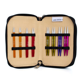 Nadel-Set (kurz) Aluminium Rainbow von Lana Grossa
