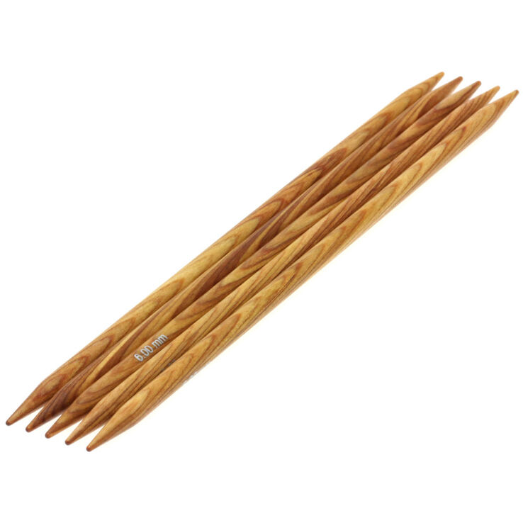 Strumpfstricknadel Design-Holz Signal St. 6,0/20cm  - von Lana Grossa