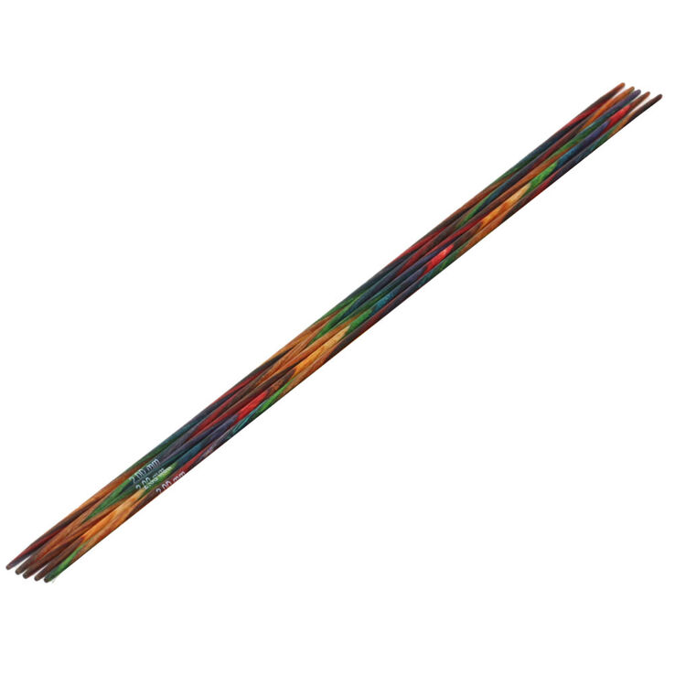 Strumpfstricknadel Design-Holz Multicolor St. 2,0/20cm - von Lana Grossa