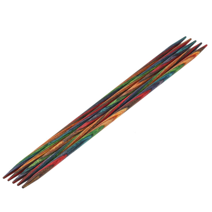 Strumpfstricknadel Design-Holz Color St. 3,75/15cm - von Lana Grossa