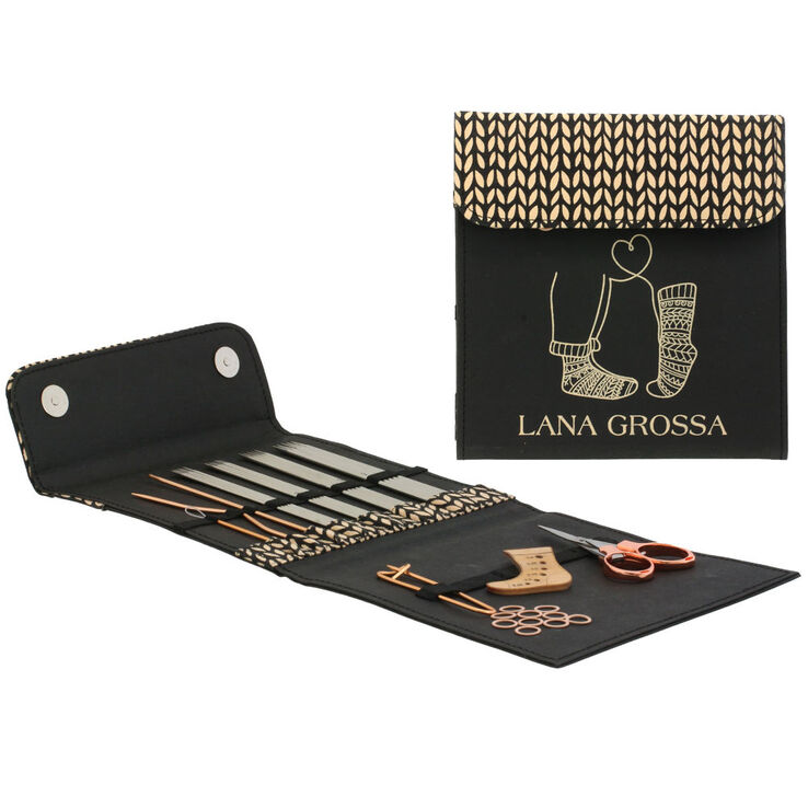 Sockenstrick-Set Edelstahl by Tanja Steinbach - von Lana Grossa