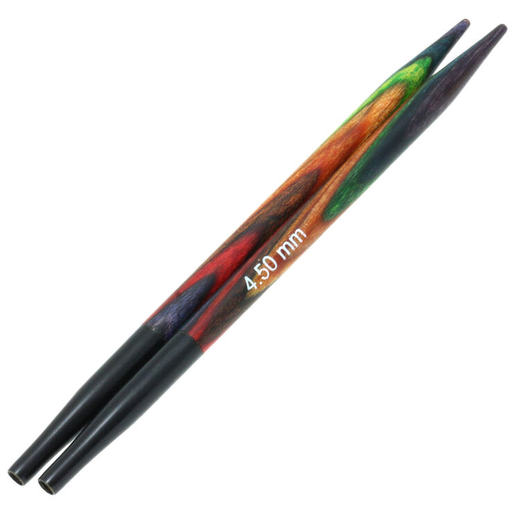 Nadelspitzen Vario Design-Holz Multicolor St. 4,5 kurz - von Lana Grossa