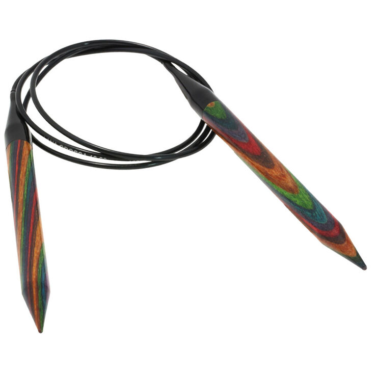 Rundstricknadel Design-Holz Multicolor St. 10,0/100cm  - von Lana Grossa