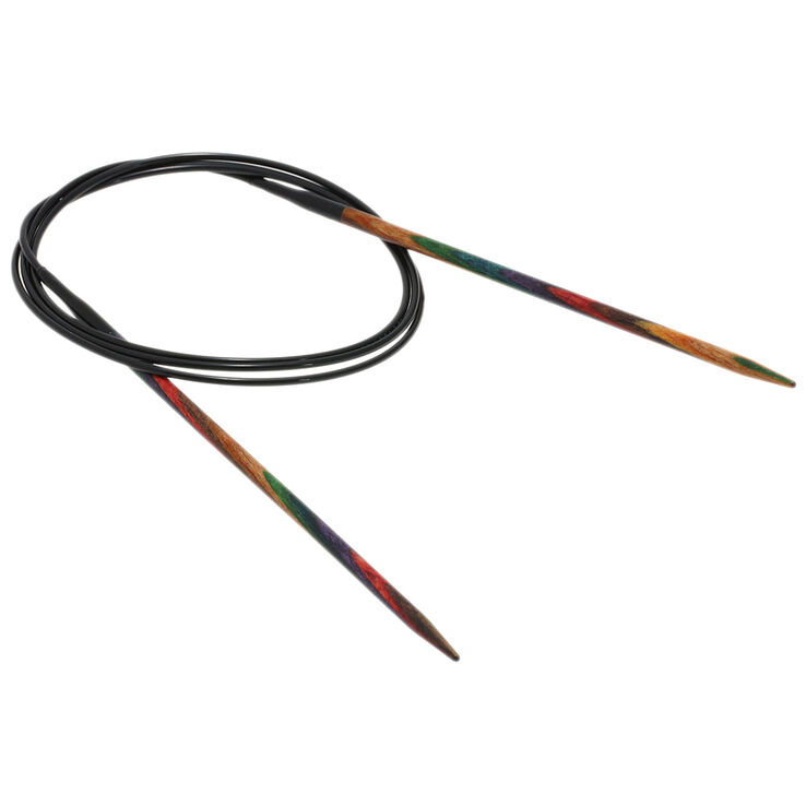 Rundstricknadel Design-Holz Multicolor St. 3,5/100cm  - von Lana Grossa