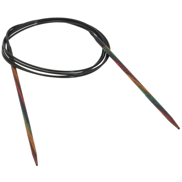 Rundstricknadel Design-Holz Multicolor St. 3,0/120cm - von Lana Grossa