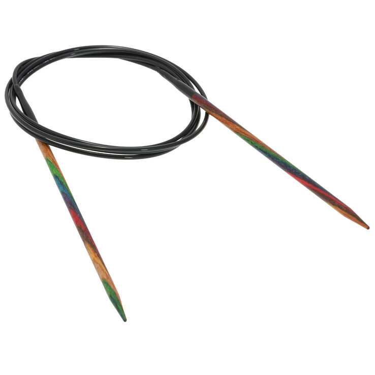 Rundstricknadel Design-Holz Multicolor St. 3,5/120cm  - von Lana Grossa