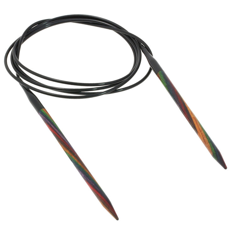 Rundstricknadel Design-Holz Multicolor St. 5,0/120cm  - von Lana Grossa