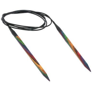 Lana Grossa Rundstricknadel Design-Holz Multicolor St. 6,0/120cm