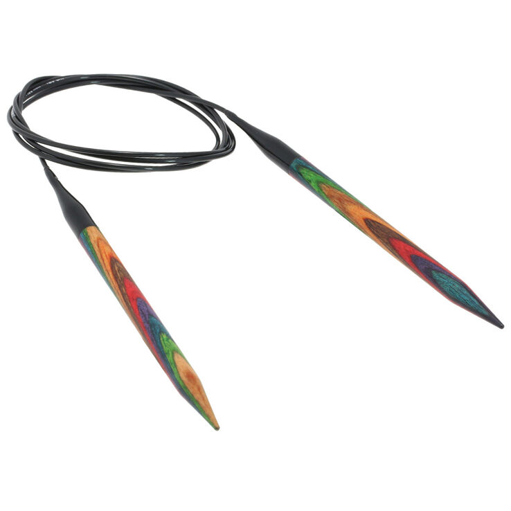 Rundstricknadel Design-Holz Multicolor St. 8,0/120cm - von Lana Grossa