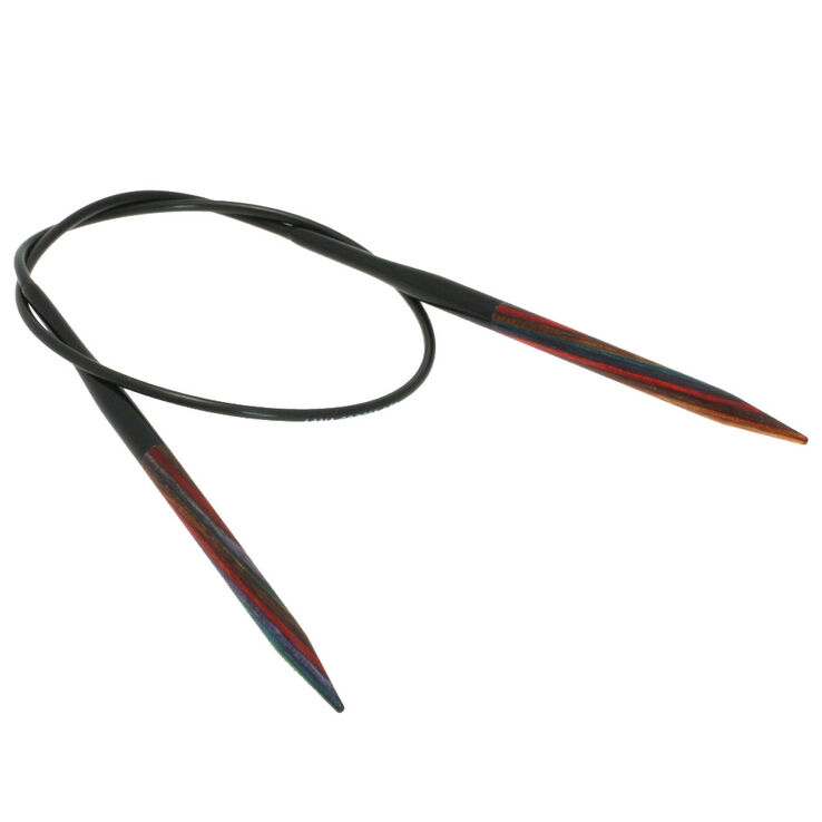 Rundstricknadel Design-Holz Multicolor St. 4,5/40cm - von Lana Grossa