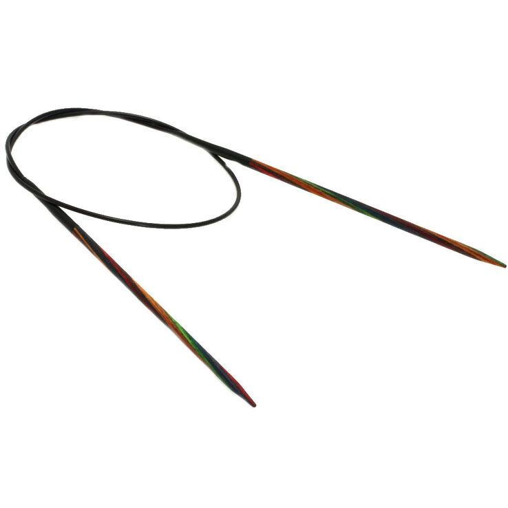Rundstricknadel Design-Holz Multicolor St. 3,5/60cm - von Lana Grossa