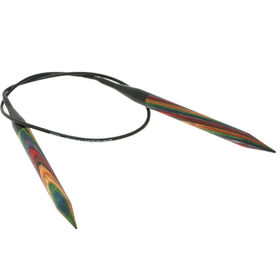 Rundstricknadel Design-Holz Multicolor St. 9,0/60cm  von Lana Grossa