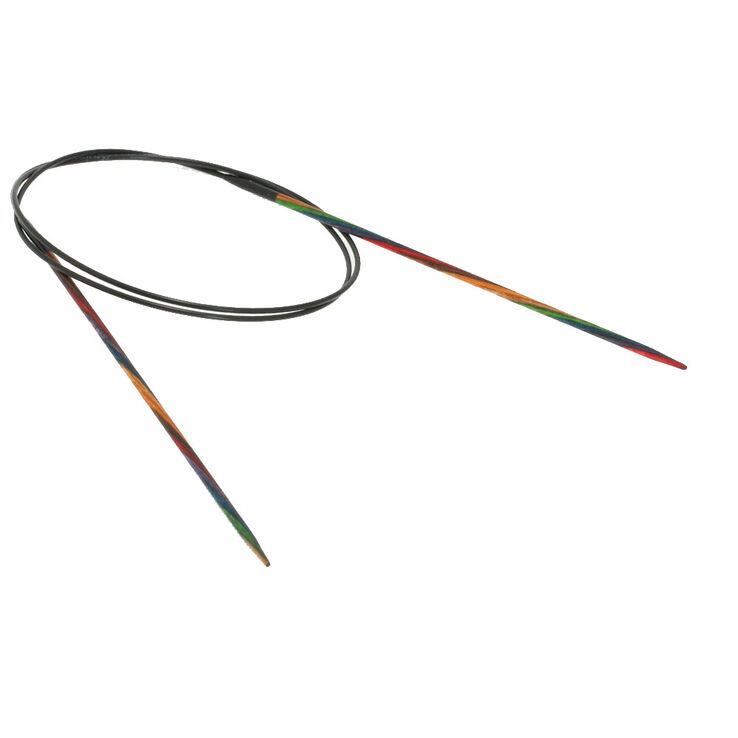 Rundstricknadel Design-Holz Multicolor St. 2,5/80cm  - von Lana Grossa