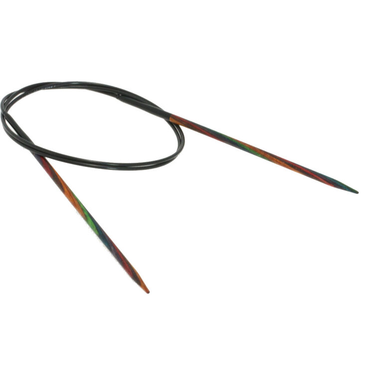 Rundstricknadel Design-Holz Multicolor St. 3,5/80cm - von Lana Grossa