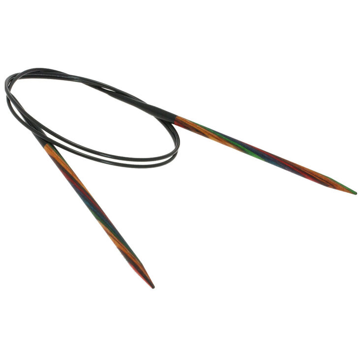 Rundstricknadel Design-Holz Multicolor St. 4,5/80cm - von Lana Grossa