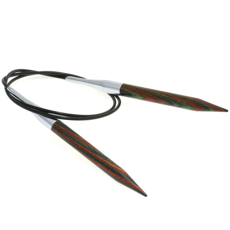 Rundstricknadel Design-Holz Color St. 9,0/80cm - von Lana Grossa