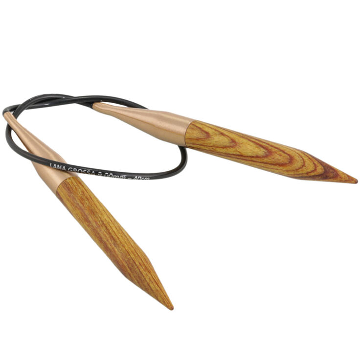 Rundstricknadel Design-Holz Signal St. 9,0/40cm - von Lana Grossa