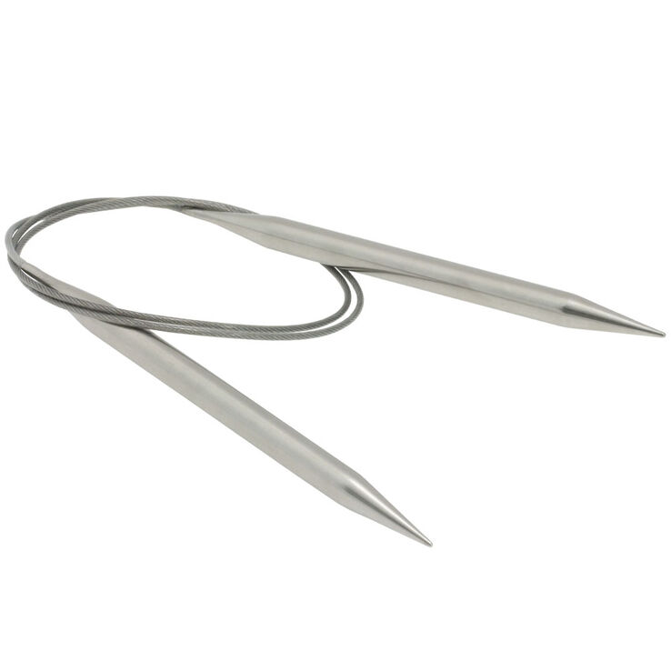 Rundstricknadel Edelstahl St. 8,0/80cm - von Lana Grossa