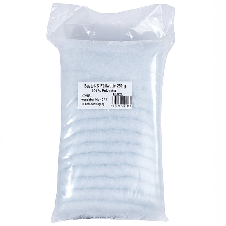 Füllwatte (Bastelwatte) 250g | 01-Weiß