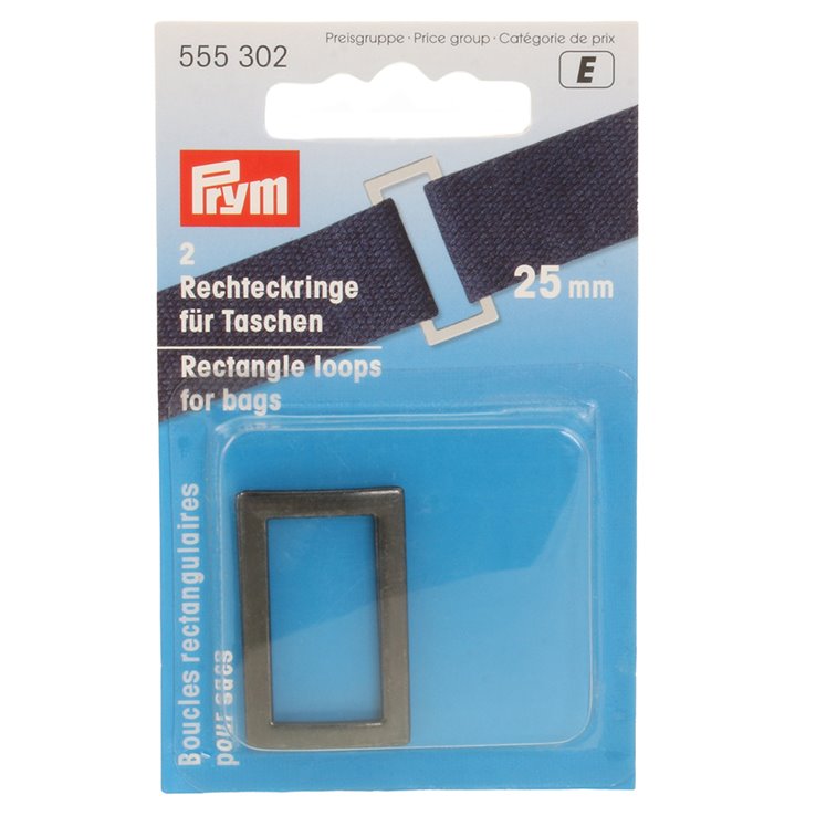 Prym Rechteckringe 25mm | 01-Altsilber