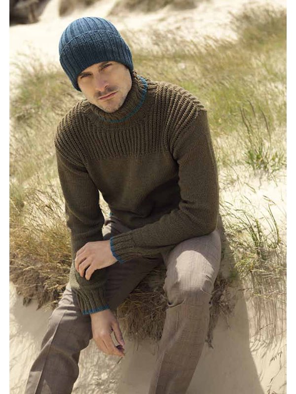 HERRENPULLI COOL WOOL Big Melange (GOTS) von Lana Grossa