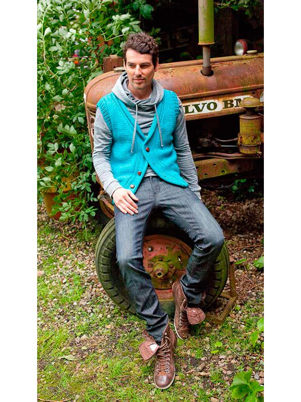 HERRENWESTE MIT BLENDE Superbingo von Lana Grossa