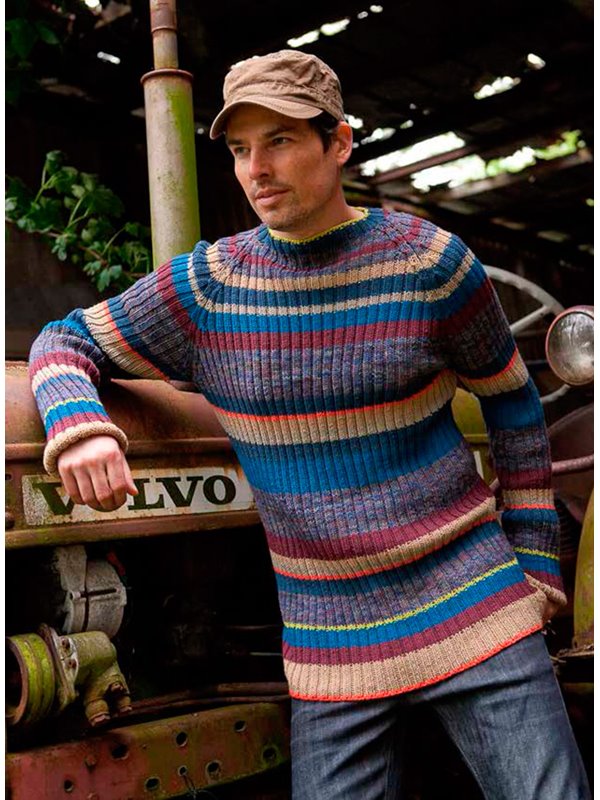 HERRENRAGLANPULLI COOL WOOL Melange (GOTS) von Lana Grossa