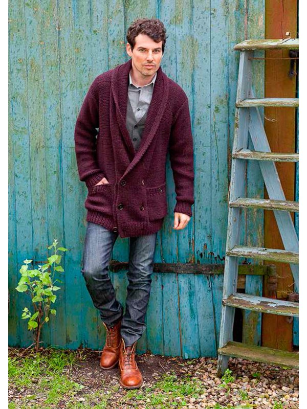 Lana Grossa HERRENJACKE MIT SCHALKRAGEN Mille II