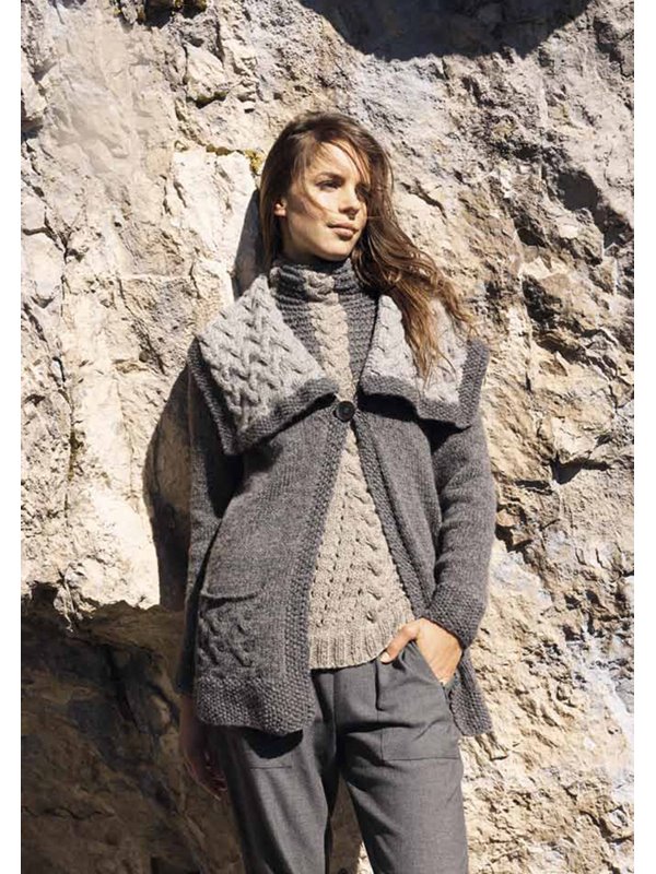 PULLI MIT ZOPFSTREIFEN Alta Moda Alpaca von Lana Grossa