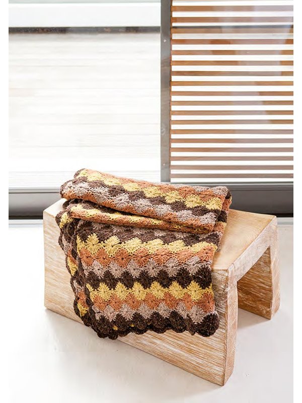 Lana Grossa DECKE IM MUSCHELMUSTER Royal Tweed