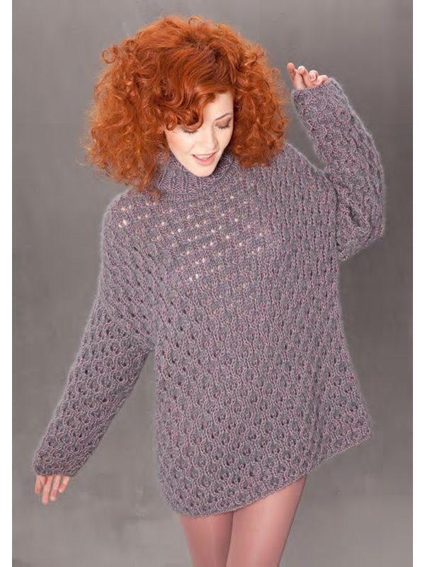 LOCHMUSTERPULLI BINGO Melange (GOTS) & Silkhair von Lana Grossa