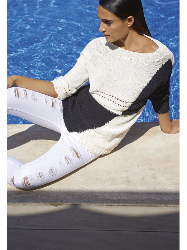 PULLI MIT FARBFLÄCHEN Nobile von Lana Grossa