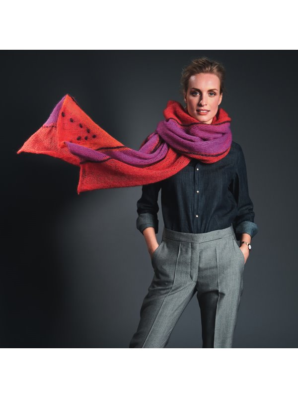 Lana Grossa TUCH MIT INTARSIENTECHNIK Silkhair Melange/uni