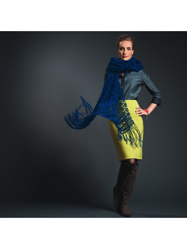 Lana Grossa STOLA IM MUSCHEL-BOGENMUSTER Silkhair Melange