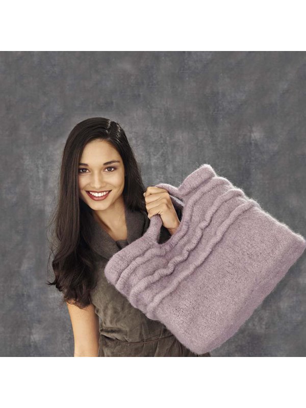 Lana Grossa TASCHEN MIT BIESEN Feltro uni