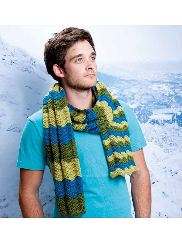 LÄSSIGER ZICKZACK SCHAL Bingo Melange von Lana Grossa