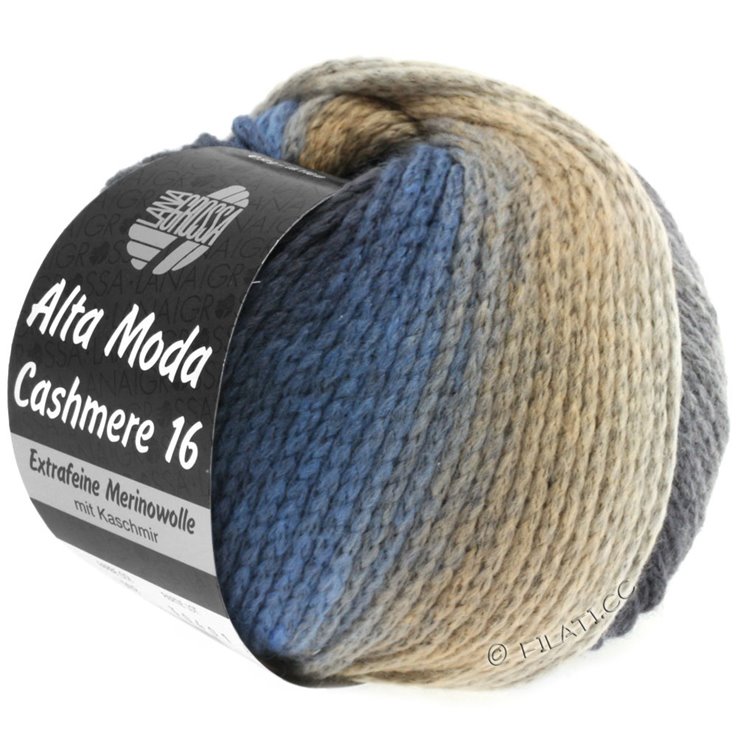 ALTA MODA CASHMERE 16 Degradé - von Lana Grossa | 101-Jeans/Hellgrau/Dunkelgrau/Beige