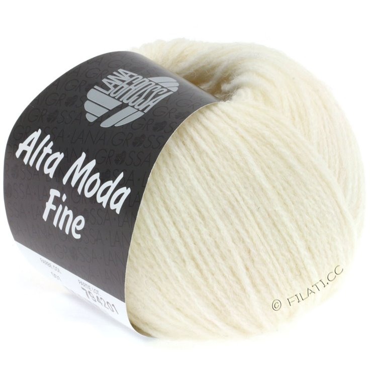 ALTA MODA FINE Uni - von Lana Grossa | 01-Rohweiß