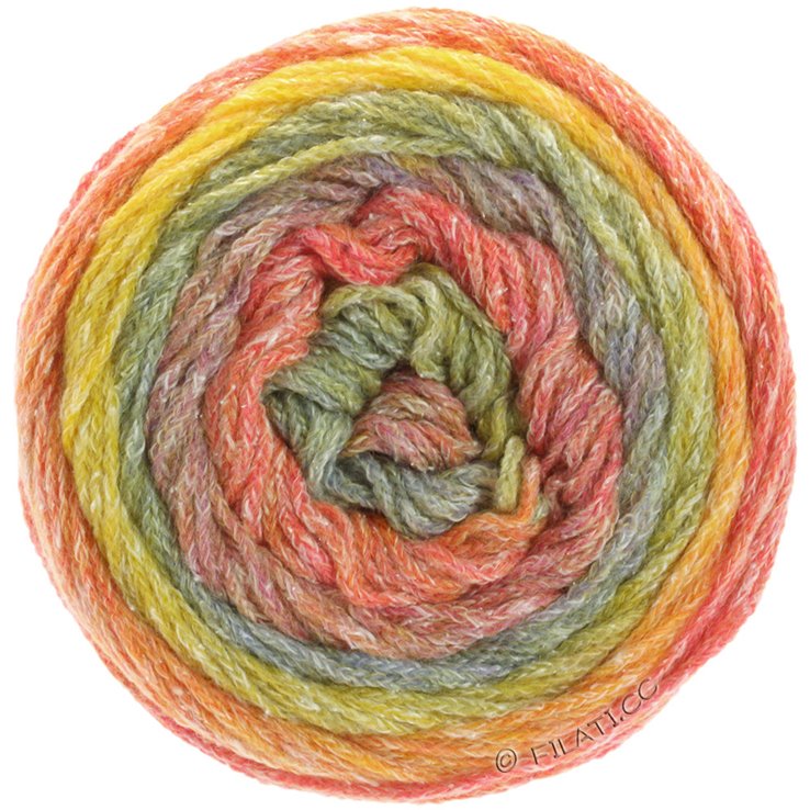 Lana Grossa AMOROSO | 08-Gelb/Orange/Apricot/Senf/Grau