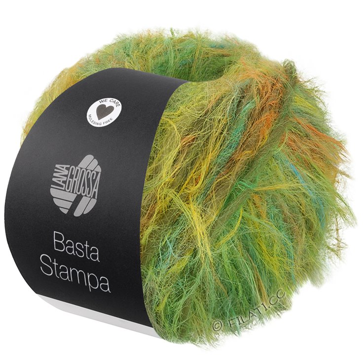 Lana Grossa BASTA STAMPA | 201-Gelb/Orange/Grün/Pistazie