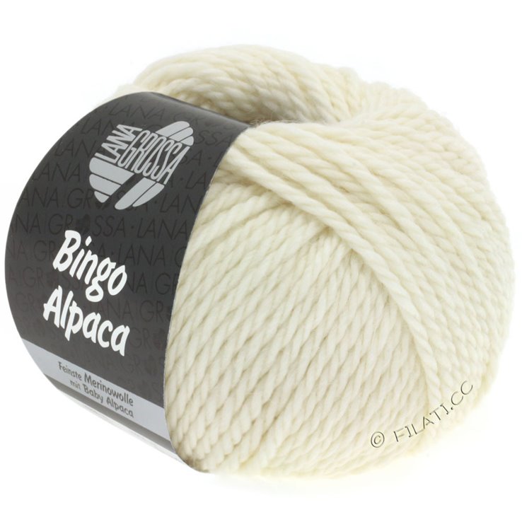 Lana Grossa BINGO ALPACA Uni | 01-Rohweiß