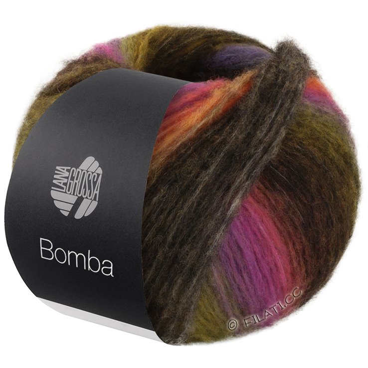 Lana Grossa BOMBA | 01-Anthrazit/Lila/Graugrün/Gelb/Orange/Brombeer/Bordeaux/Zitrusgelb/Pink/Flieder