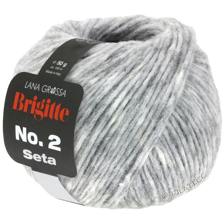 BRIGITTE NO. 2 Seta - von Lana Grossa | 01-Hellgrau meliert