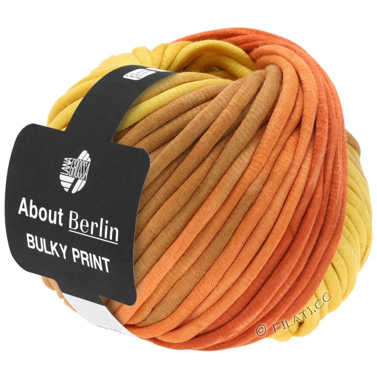 BULKY Print (ABOUT BERLIN) - von Lana Grossa | 101-Gelb/Orange/Goldbraun/Lachs
