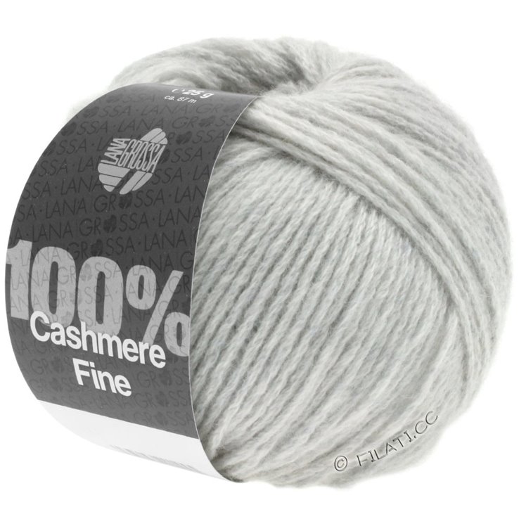 100% Cashmere Fine - von Lana Grossa | 01-Silbergrau