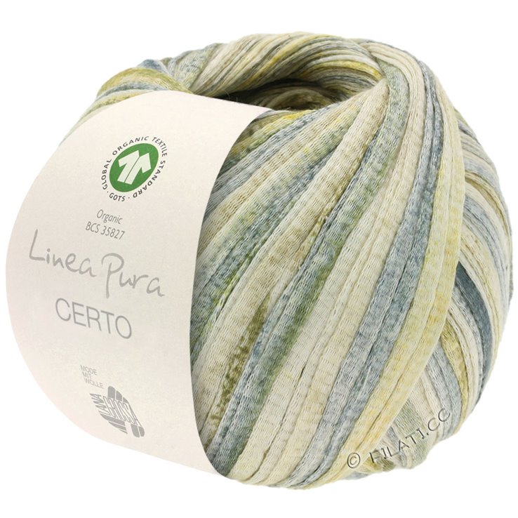 CERTO Print (Linea Pura) - von Lana Grossa | 110-Grüngelb/Natur/Oliv/Beige/Grau