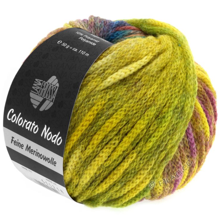 COLORATO NODO - von Lana Grossa | 101-Gelb/Grün/Beere/Hellgrün/Blau/Tanne